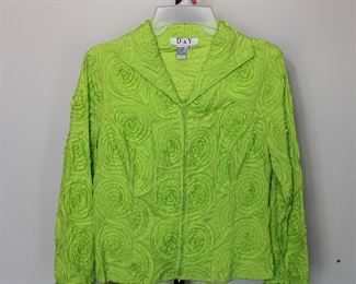 D & Y ribbon jacket, size small.  We have racks of great, like new women's clothes size small to medium, vintage to current trend!