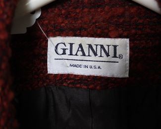 Label on Gianni blazer/jacket, size medium.  We have racks of great, like new women's clothes size small to medium, vintage to current trend!