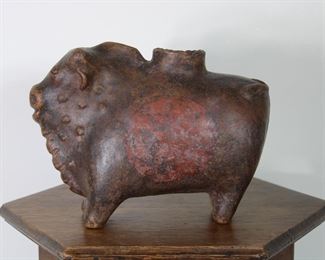Pottery buffalo