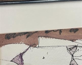 Signature on mid century watercolor, with date '62