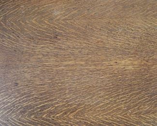 Detail of grain on Globe-Wernicke tiger oak desk with additional drawer and paper rack on the top.  A perfect addition to your Globe-Wernicke oak barrister bookcases!