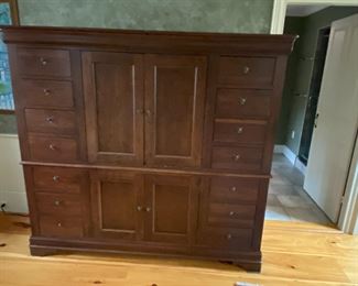 Large Armoire is 6 ft wide by 24" deep by 66" tall