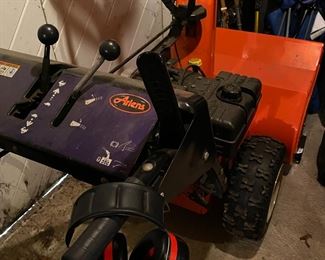 28 " wide Ariens Snowblower.  Comes with electric start and works fine according to owner