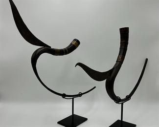 20th Century Pair of Cambodian Rice Cutters On Stand