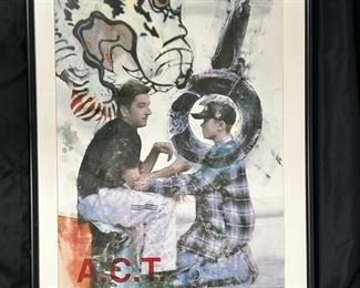 Robert Rauschenberg Hand Signed Poster for Arts for AC