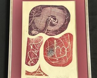 Artist Signed "Space Walk" Screen-print by Annette Robyns