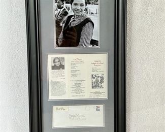 Rosa Parks Signed, 1994-95 Adopt a School Program with COA