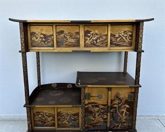 Japanese Lacquered Curio Cabinet