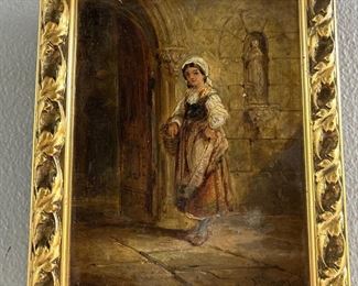 19th Century Oil on Canvas signed by artist J E Meadows