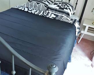 Queen bed, metal frame
