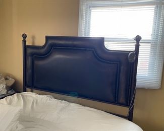 Qn Size Leather Upholstered Bed 