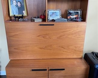 Kofod Larsen Design for MobelFabrik Drop Front Desk/Storage Cabinet 