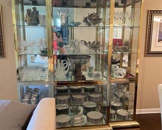 Fabulous Metalcraft Brass and Glass Display Cabinet 