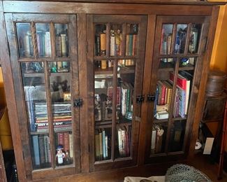 outstanding three door bookcase 