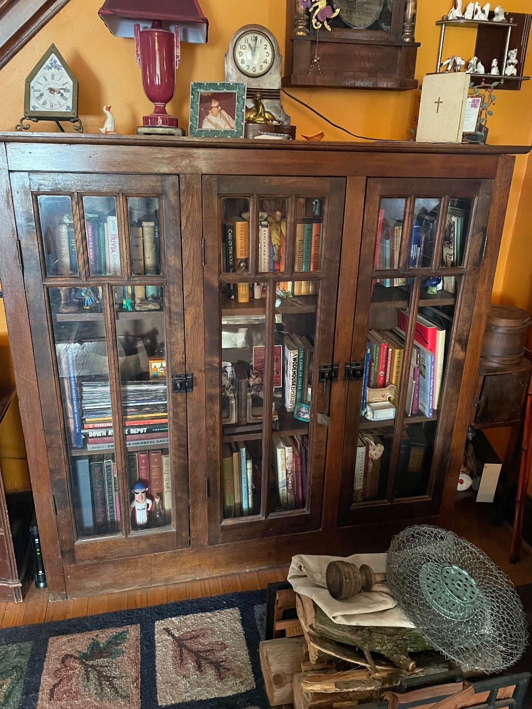 outstanding three door bookcase 