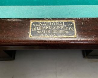 National Billards Supply Co., Pool Table -  Arts and Crafts Style  - 
