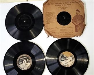 Set of 4 Edison Diamond Disc records