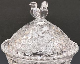 Hofbauer The Byrdes crystal candy dish