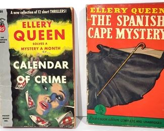Set of 2 Ellery Queen paperback books
