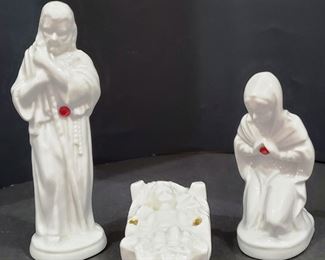 Holy Family, white with rhinestones