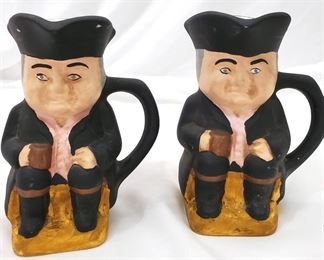 Homemade ceramics 2 toby mugs