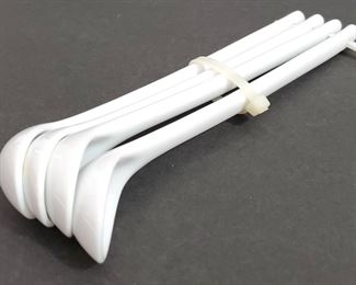 Set of 4 ceramic dessert / cocktail spoons