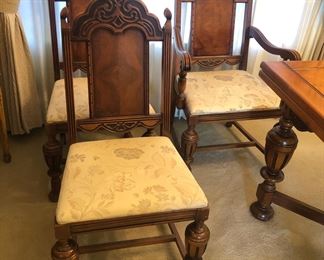 Chairs from dining set - includes 5 side chairs & 1 arm chair (not all chairs shown here)