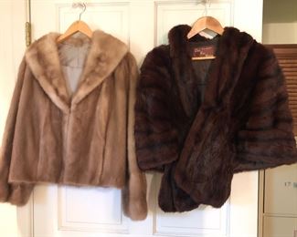 Vintage fur jacket & stole 