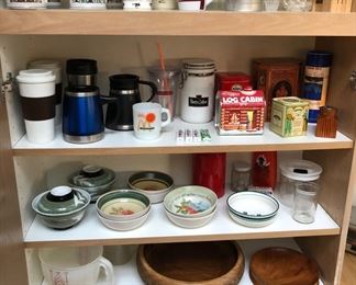 Denby mugs, assorted bowls, tins & more