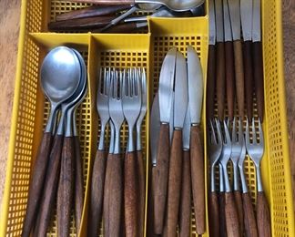 Rostfrei wood handle flatware set (service for 6) - made in Germany 