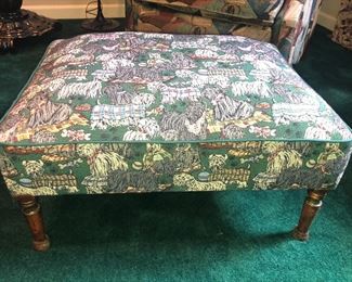Old ottoman - recovered with Scottie dog fabric (22” x 28” x 14”H)