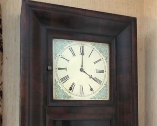 Waterbury 8-day clock with weights (30” tall)