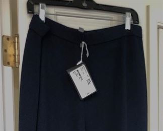 St. John dark blue knit pants - size 16, new with tags. 80% wool, 20% rayon.