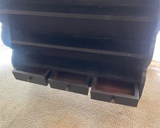 Nice LARGE Wooden Wall Shelf with Drawers 