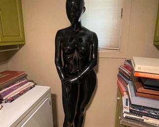 Full Size Black Lacquered Mannequin