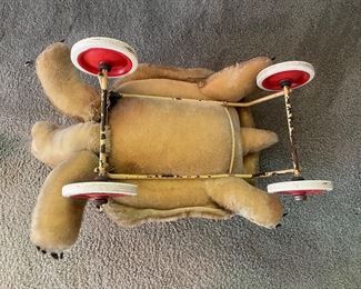 Steiff "SLO the Turtle" ride on pull toy made in Germany - 1950's 