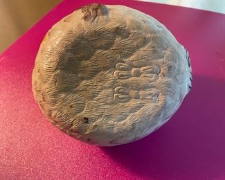 Antique Japanese Banko Ware Teapot - Owl Form / Meiji Period (1867-1911)