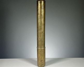 EARLY BRASS TELESCOPE  |  Engraved "William Ashmore, Day or Night, London"
