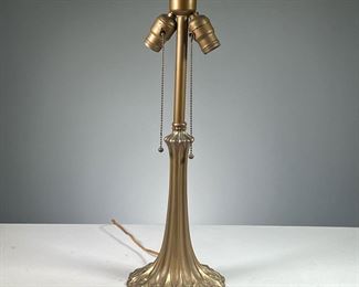 HANDEL PAINTED BRONZE LAMP  |  Handel bronze table lamp with gold paint, no shade. 
