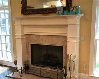 Mirror and Fireplace items 