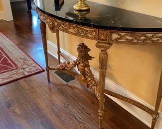 19th Century Italian Style - Demilune Console/Entry Table - EJ Victor - Available for Pre-Sale 