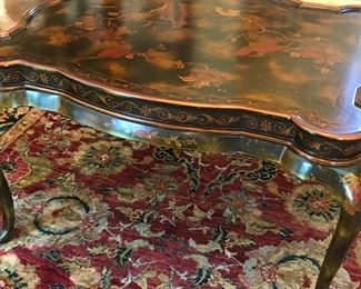 Maitland Smith - Handpainted Chinoiserie Style Coffee Table - Available for Pre-Sale 