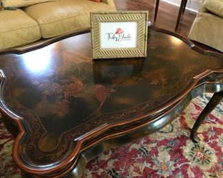 Maitland Smith - Handpainted Chinoiserie Style Coffee Table - Available for Pre-Sale 