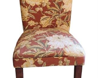 Floral Upholstery Slipper Chair