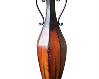 Large Metal Floor Vase