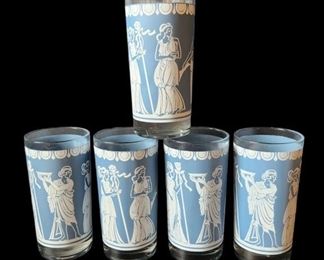 Vintage Grecian Glass Tumblers