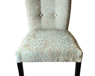 Green and Gold Damask Chair