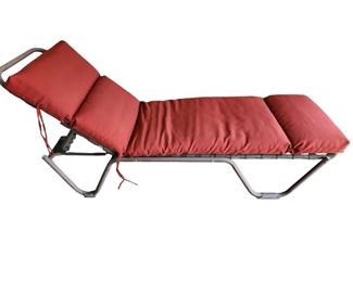 Tan and Gray Chaise Lounge