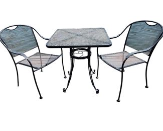 Black Metal Table and Chairs