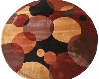 Wool Contemporary Circle Rug